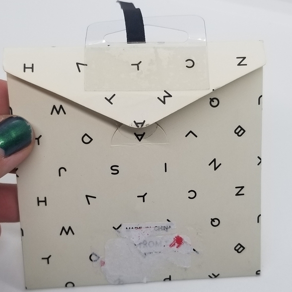 Stephan & Co druzy bar pendant necklace with C initial charm new in package - Picture 3 of 3